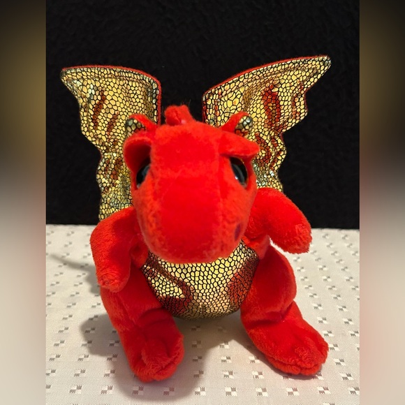 Ty Beanie Baby - LEGEND the Red & Gold Dragon (6 Inch) Rare - Picture 1 of 8